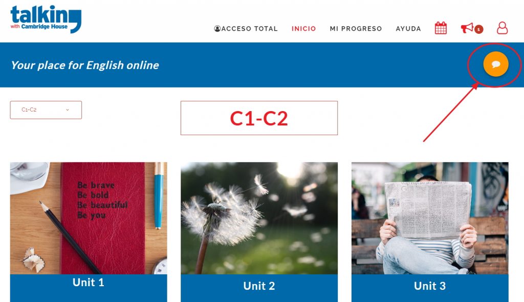 Clases de conversación de inglés online - Talking with Cambridge