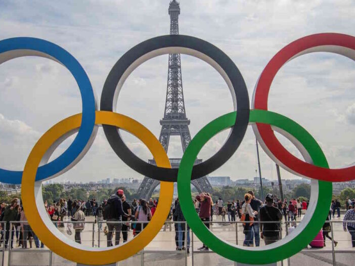 Olympic rings in Paris 2024